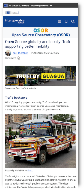 TTrufi Recognized by OSOR for Our Work in Urban Mobility